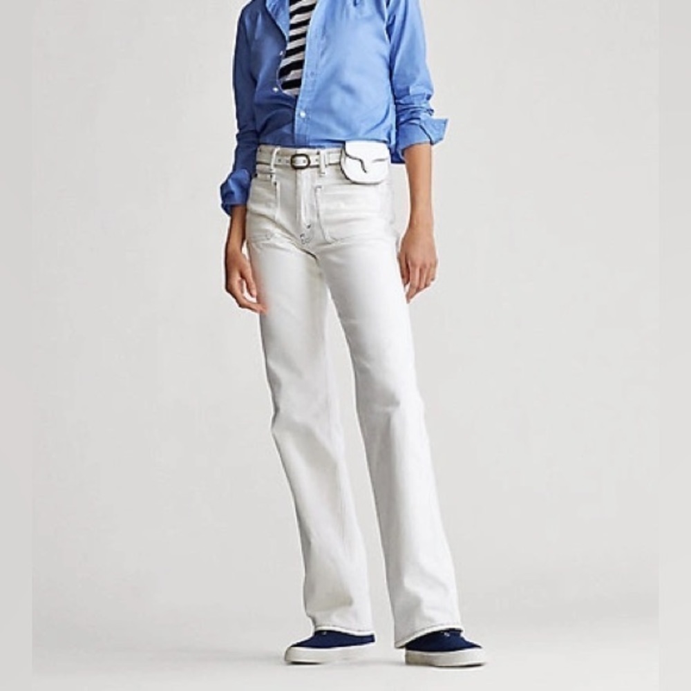 Polo by Ralph Lauren | White Flare Jean - Size 26R- Excellent Condition​​​​​ - Picture 4 of 12